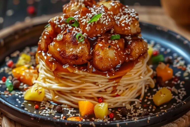 Kurczak po Koreańsku z Makaronem featured