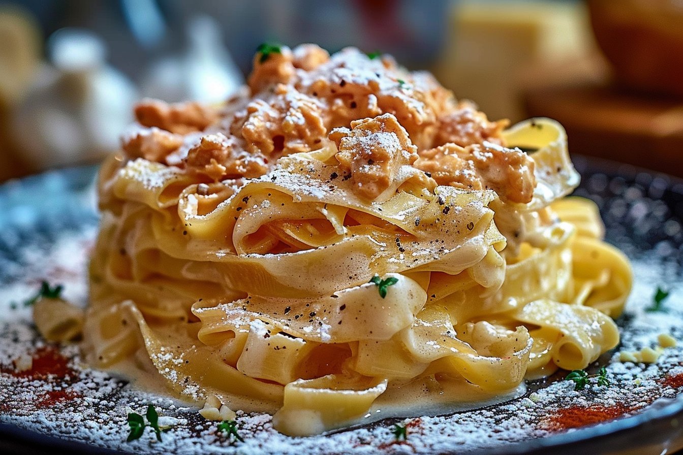 Kremowy Kurczak Paprykowy z Tagliatelle recipe card