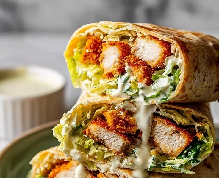 Chrupiący wrap z kurczakiem Caesar