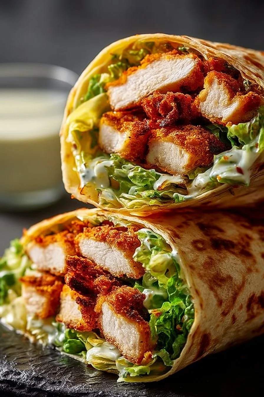 Chrupiący wrap z kurczakiem Caesar