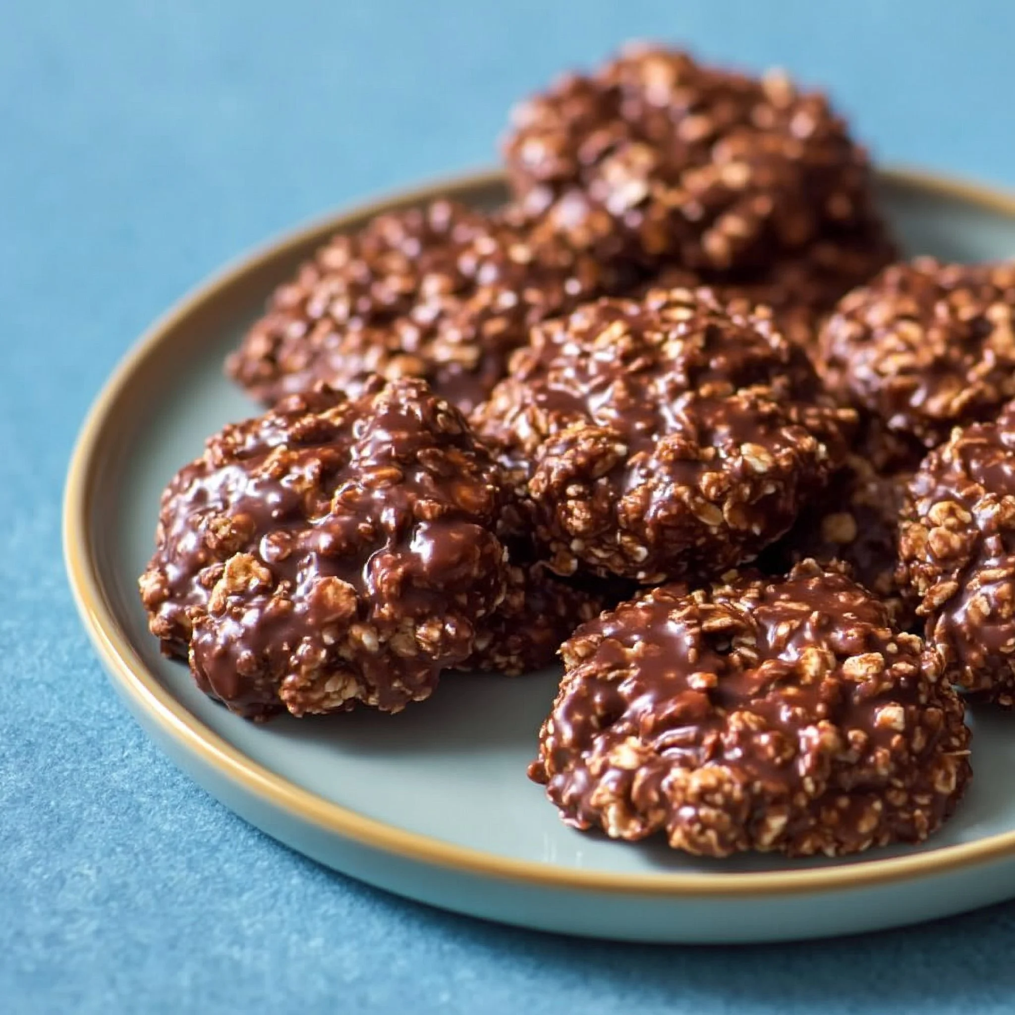 Ciasteczka bez pieczenia z masłem orzechowym i kakao