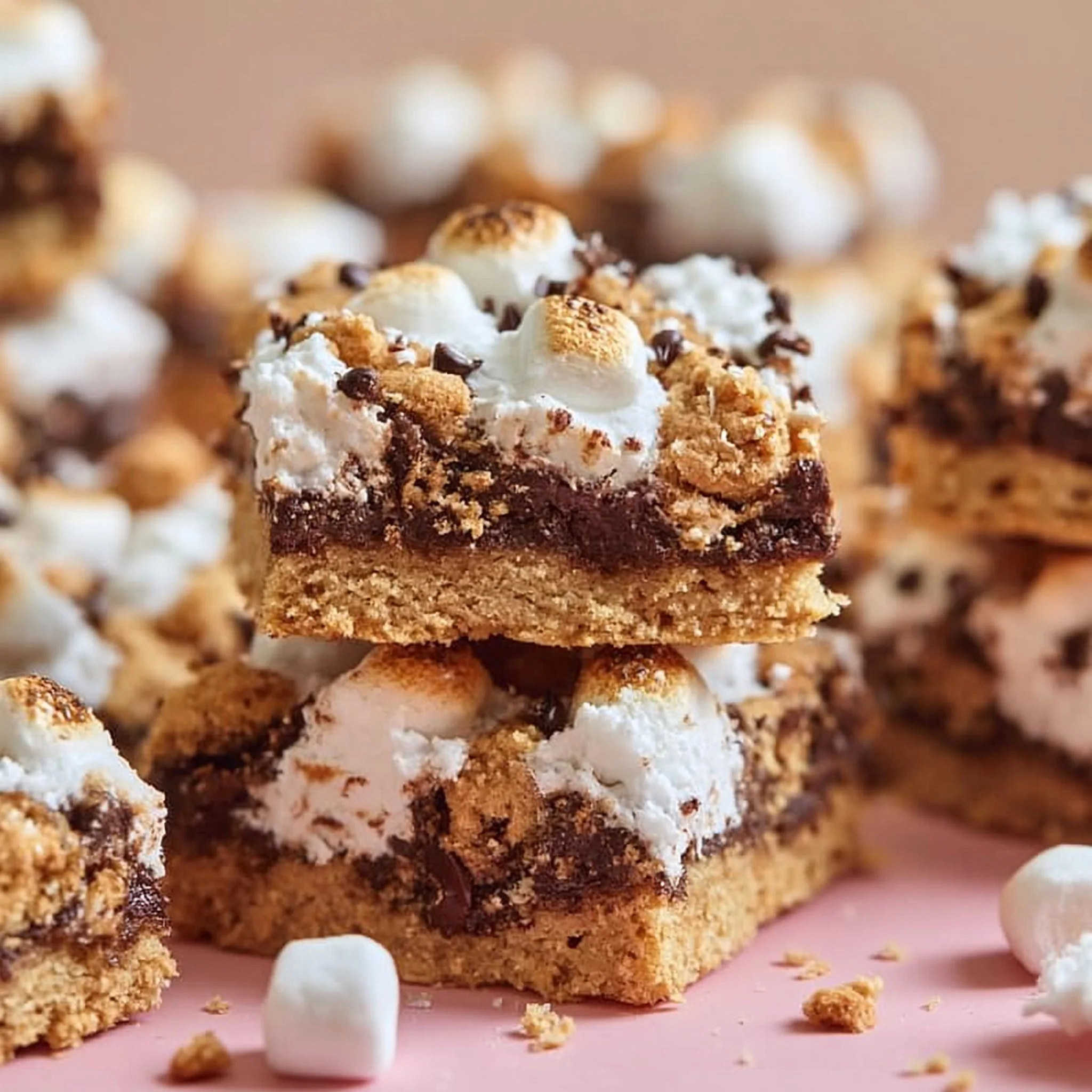 Ciasteczka S'mores w formie batonów