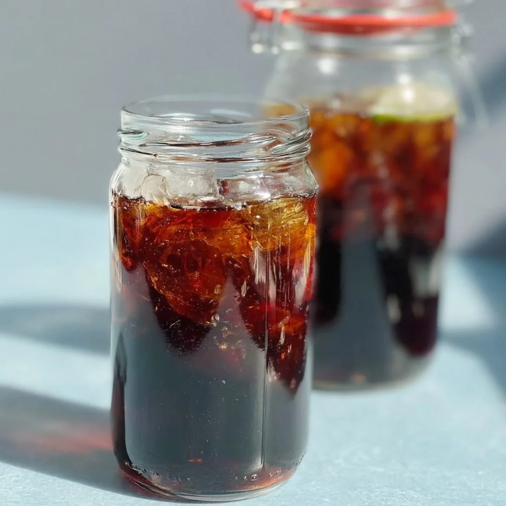 Przepis na domowy syrop cola w szklanej butelce