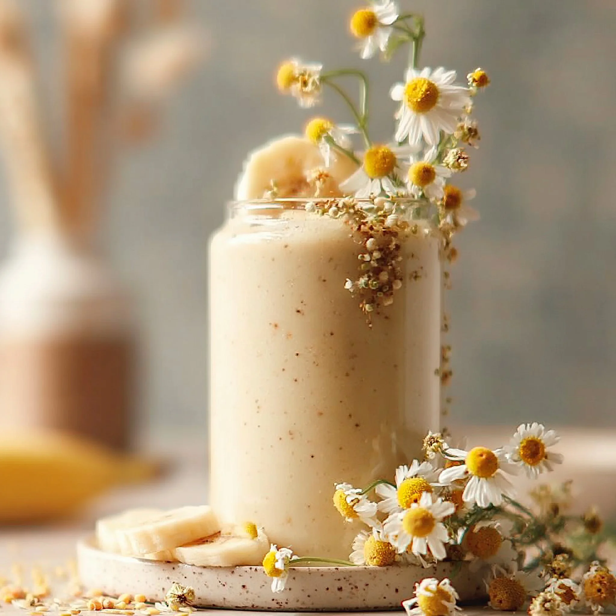 Smoothie z herbatą rumiankową i bananem