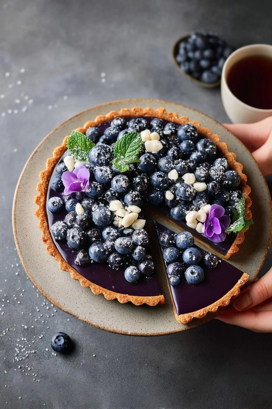 Tarta z borówkami i Earl Grey