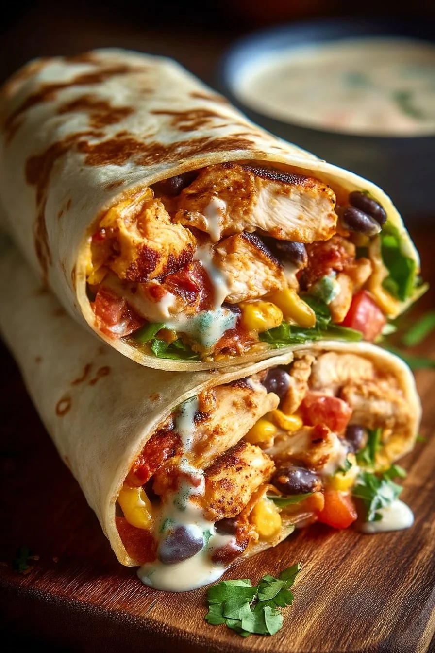 Wrap z kurczakiem w stylu południowo-zachodnim
