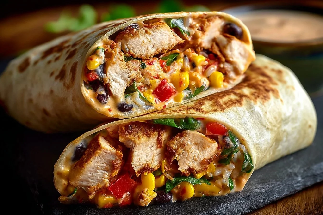 Wrap z kurczakiem w stylu południowo-zachodnim