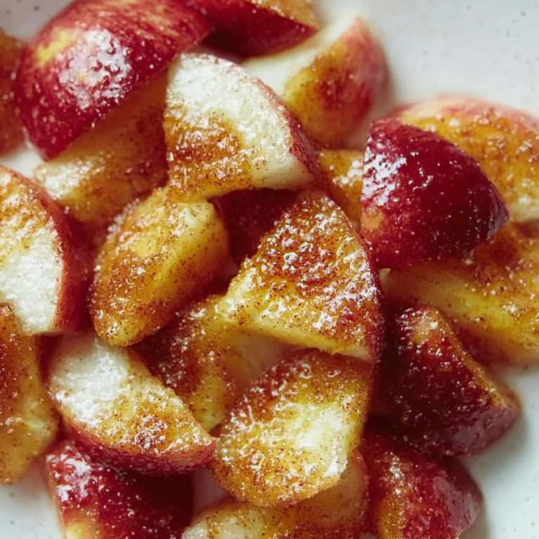 Zdrowe jabłka cynamonowe na talerzu z cynamonem i orzechami.