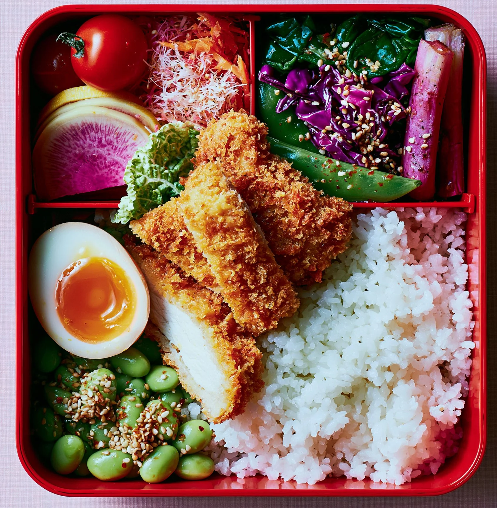 Bento z kurczakiem katsu