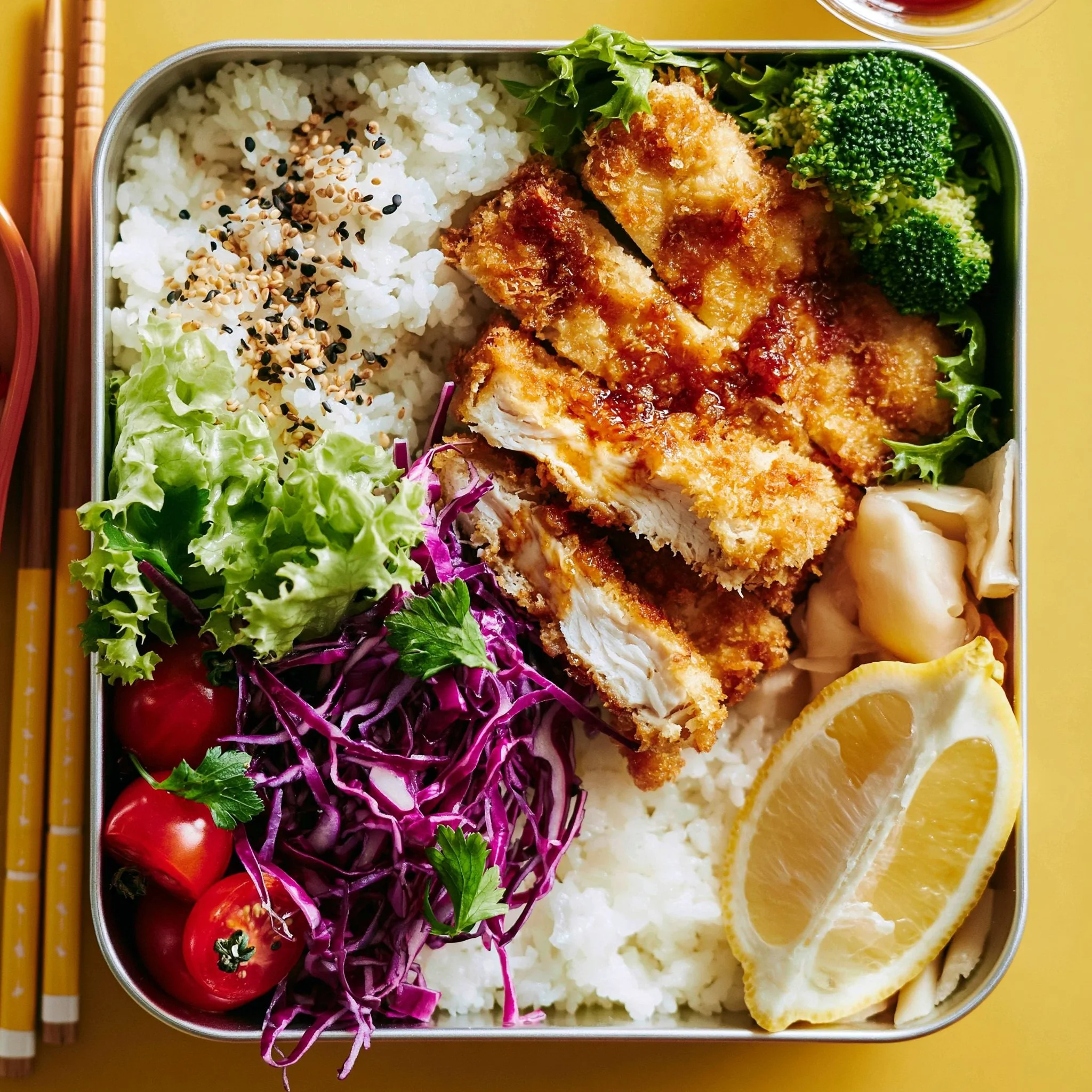 Bento z kurczakiem katsu