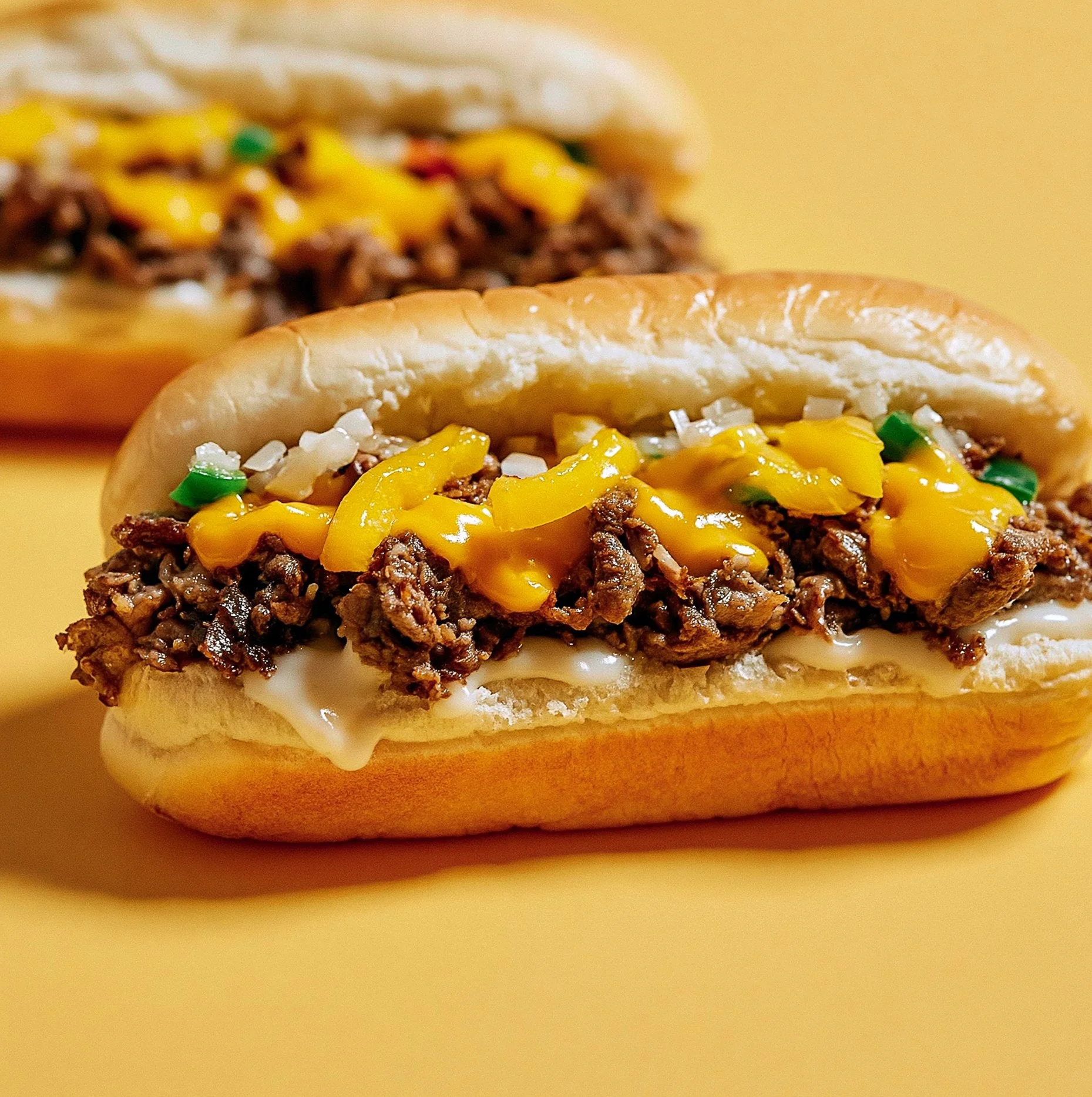 Klasyczna kanapka cheesesteak