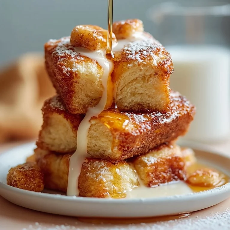 Hawajska tost francuski z ananasem i syropem klonowym na talerzu