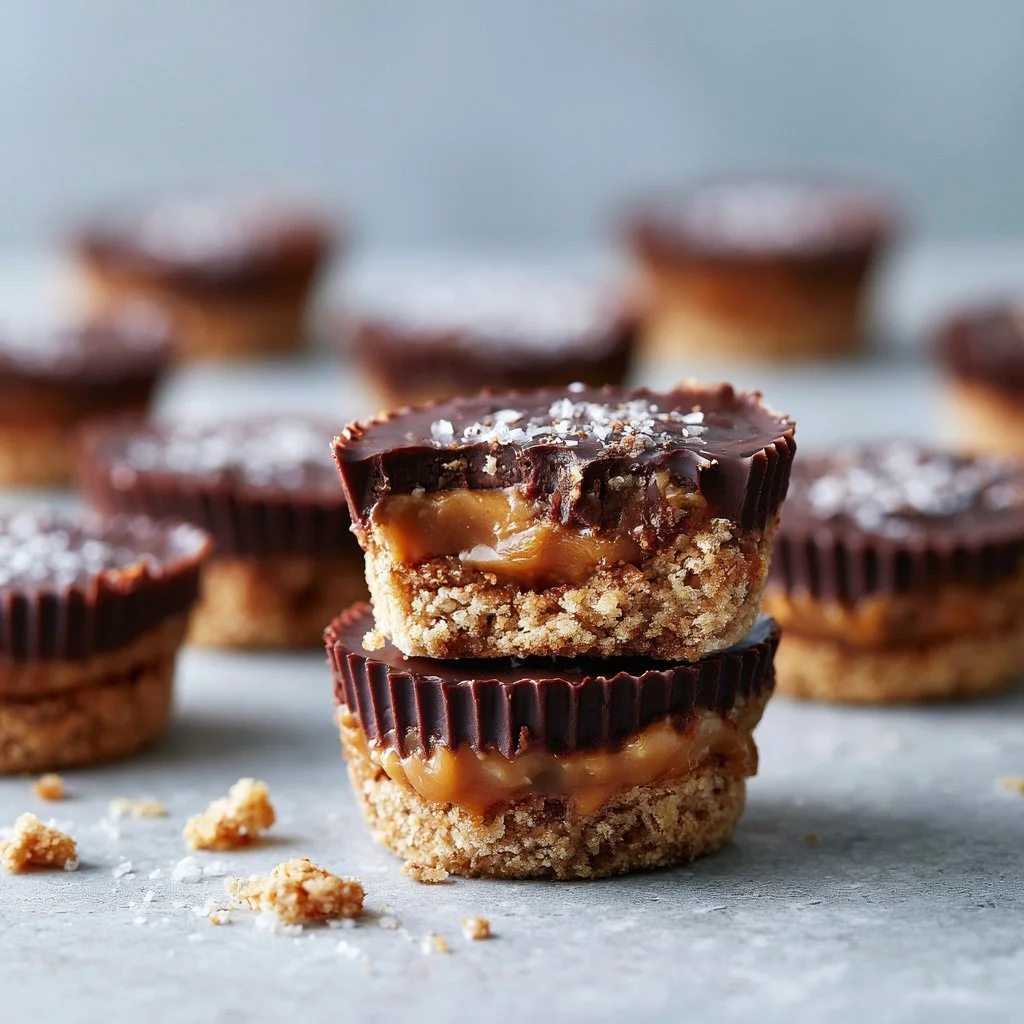 Zdrowe Twix Cups z naturalnych składników, pyszna słodka przekąska