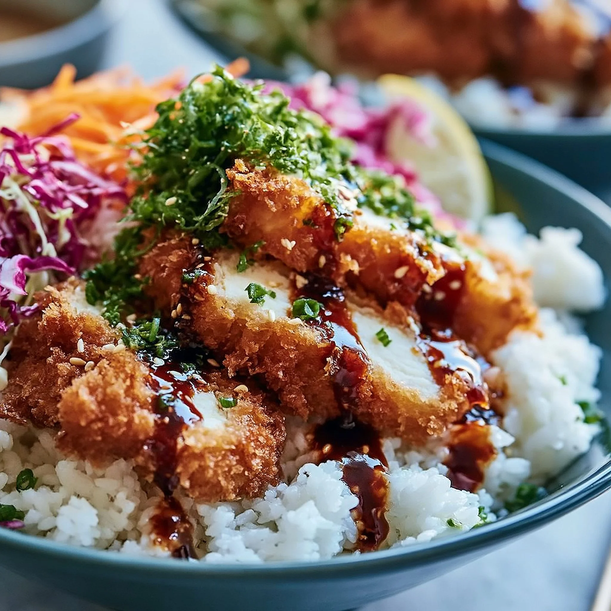 Japońskie Katsu Bowls z sosem Tonkatsu