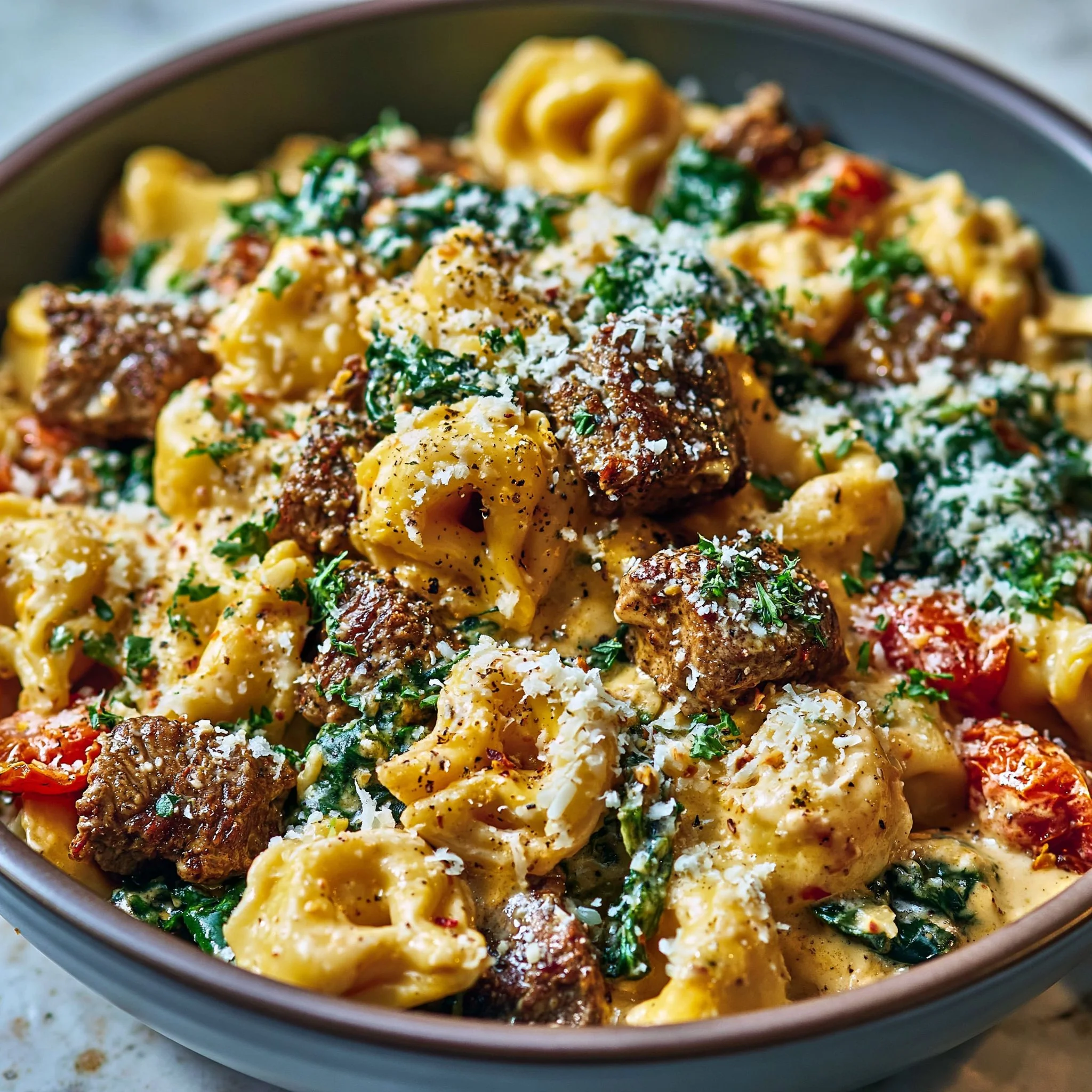 Kremowa Tuskańska Wołowina z Tortellini