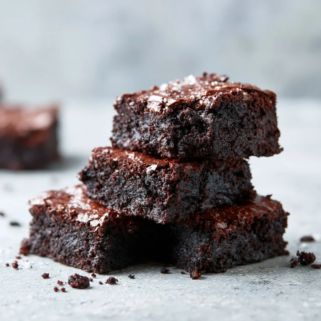Mini bezglutenowe ciasteczka brownie na talerzyku