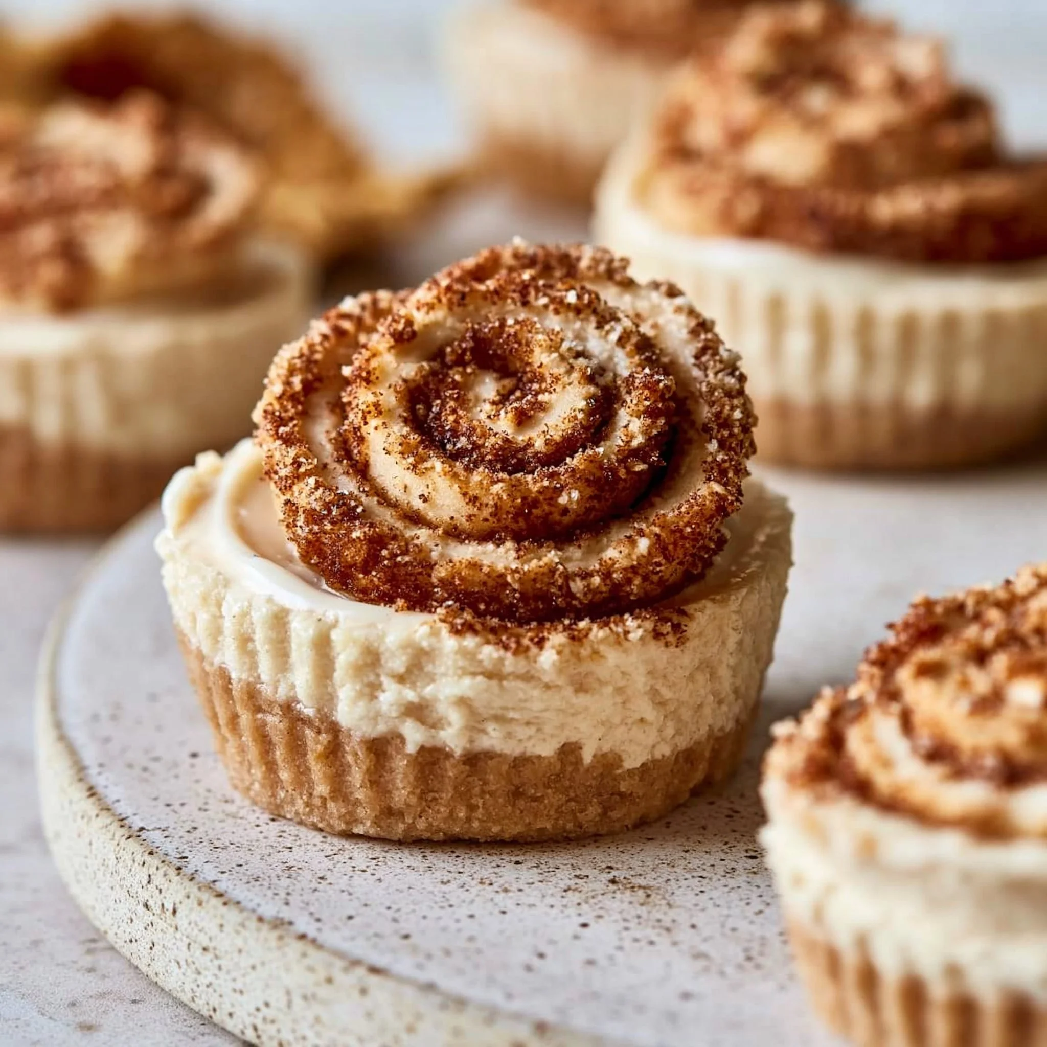 Mini Cinnamon Roll Cheesecakes