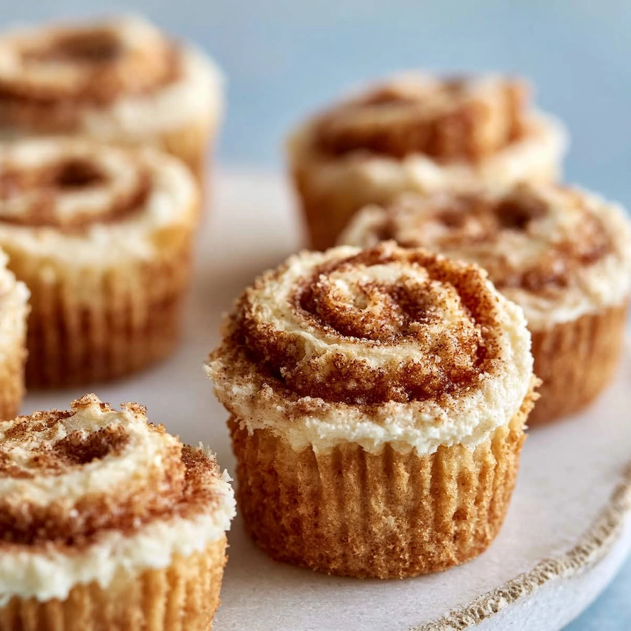 Mini Cinnamon Roll Cheesecakes