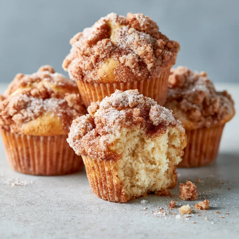 Muffinki cynamonowe z kruszonką na talerzu