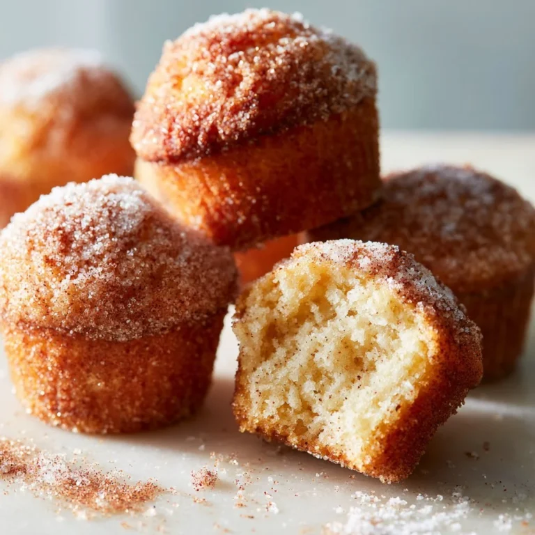 Muffiny cynamonowe z cukrem na talerzu, idealne na deser.