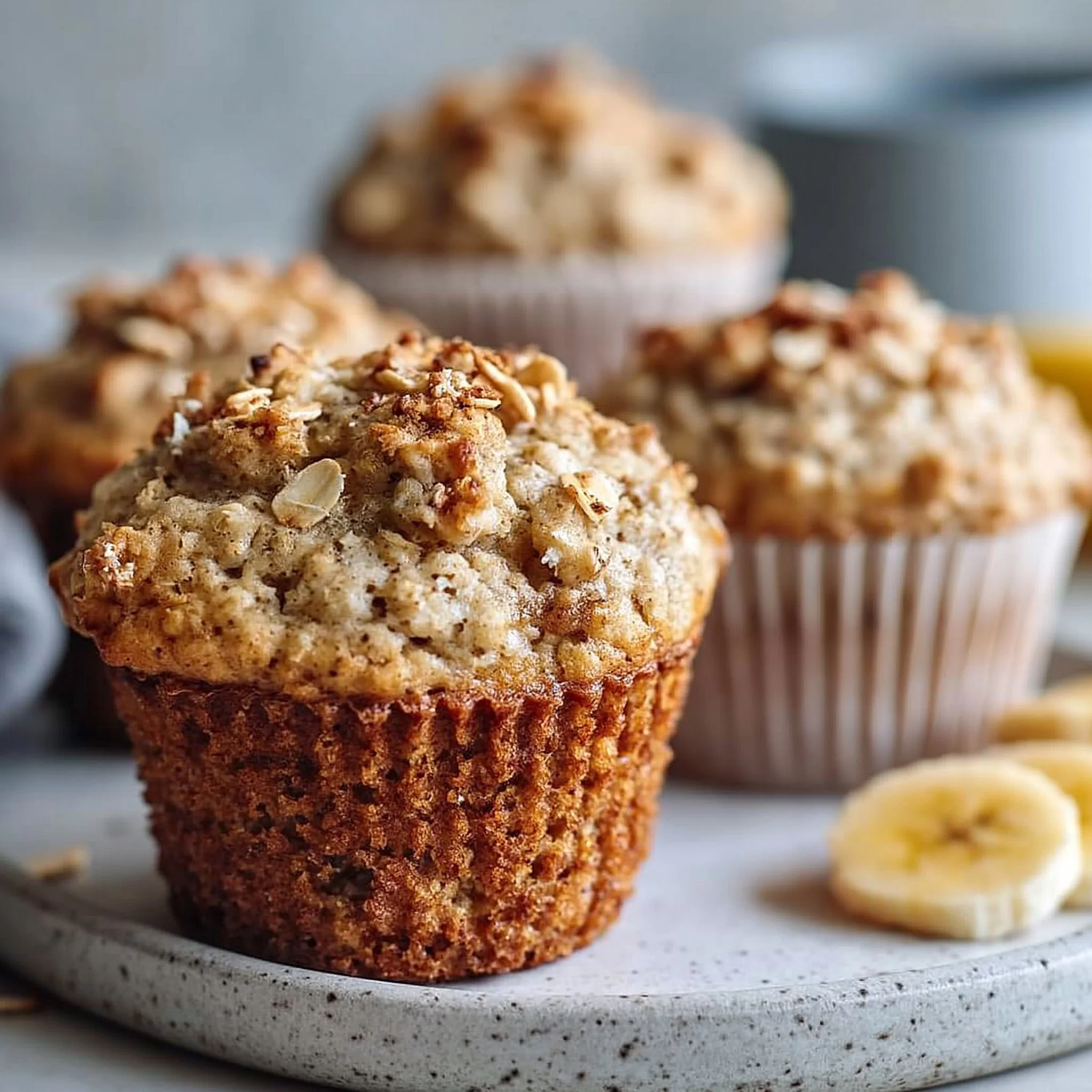 Muffiny Owsiane z Bananem