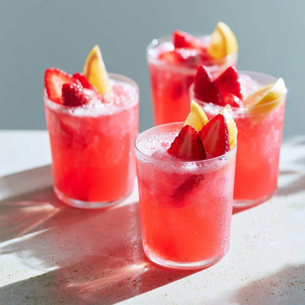 Tradycyjna lemoniada brazylijska z truskawkami
